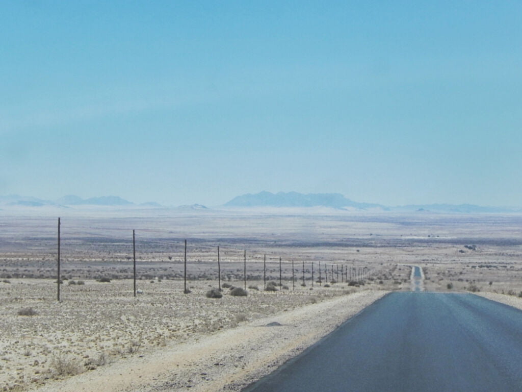 Road though the Namib desert